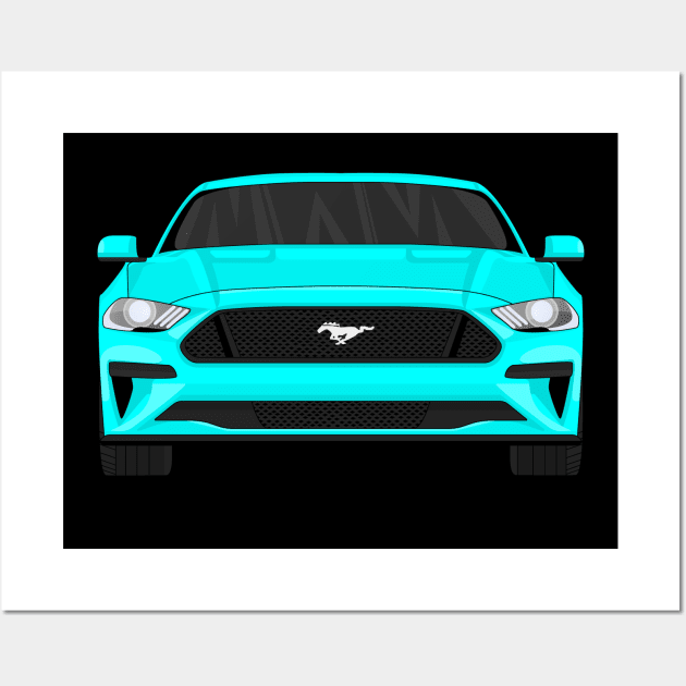 MUSTANG AQUA Wall Art by VENZ0LIC